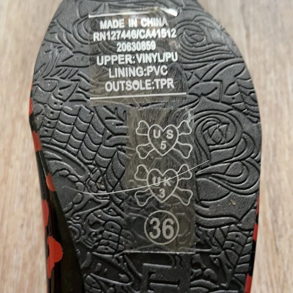 Iron Fist Girls Raw Power Peep Tow Flats Size 5